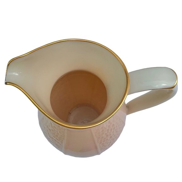 Vintage Lenox Pink Pitcher Winter Greetings w/24k 8” Made In USA Mint Condition - Picture 4 of 6